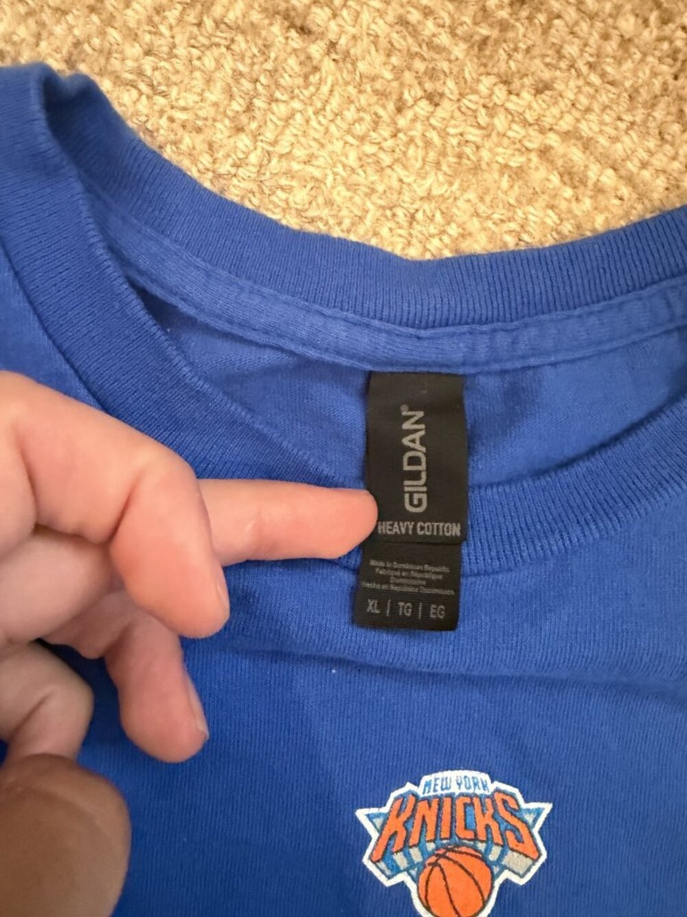 Knicks Opening Night Blue Tee L NWT